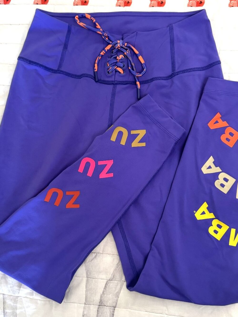 ZUMBA High Waisted Lace Up Leggings Lovely